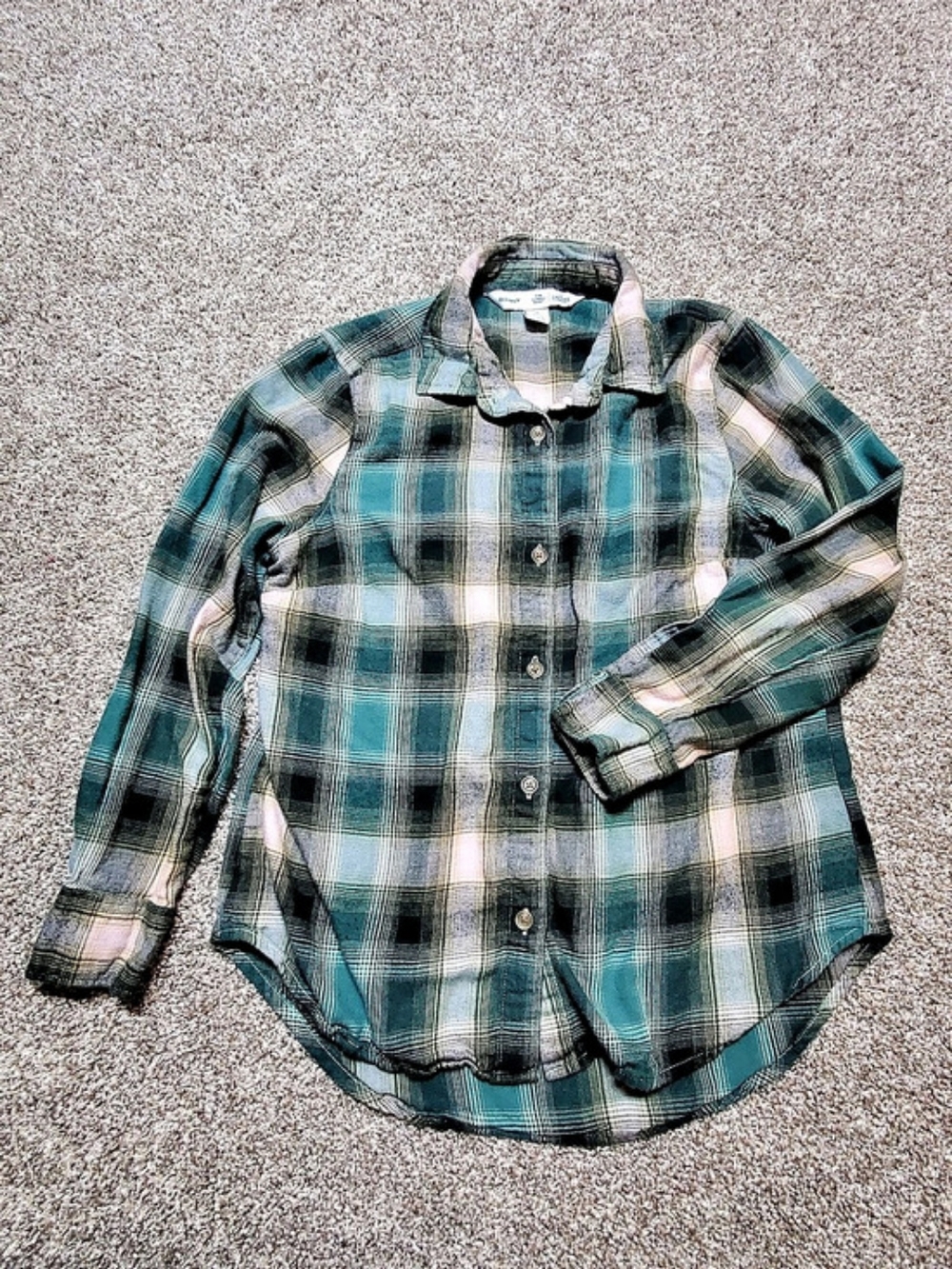 Old Navy Plaid Cotton Button Down Size XS